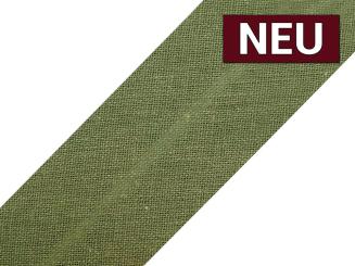 Schrägband aus Baumwolle vorgefalzt Breite 3cm khaki 