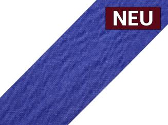 Schrägband aus Baumwolle vorgefalzt Breite 3cm royalblau 