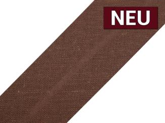 Schrägband aus Baumwolle vorgefalzt Breite 3cm braun 