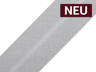 Schrägband aus Baumwolle vorgefalzt Breite 3cm silbergrau 