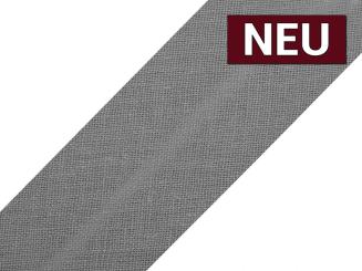 Schrägband aus Baumwolle vorgefalzt Breite 3cm dunkelgrau 