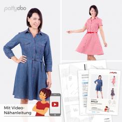 Papierschnittmuster Damen Blusenkleid Holly von pattydoo 