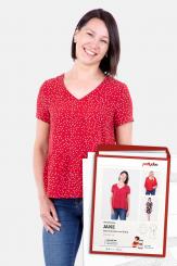 Papierschnittmuster Damenbluse und Kleid Jane von pattydoo 