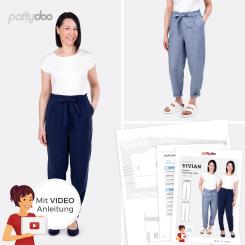 Papierschnittmuster Damen Paperbag-Hose Vivian von pattydoo 