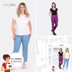 Papierschnittmuster Damenhose Tapered Form Callie von pattydoo 
