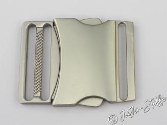 Steckschnalle Metall 40mm silber 