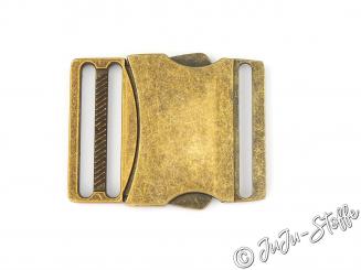 Steckschnalle Metall 40mm altmessing 