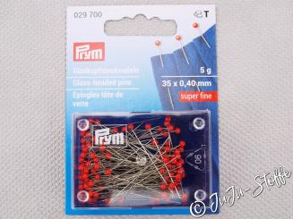 Glaskopfstecknadeln Prym 35 x 0,40 mm 