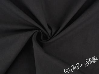 Baumwolle Popeline stone washed schwarz Öko-Tex 