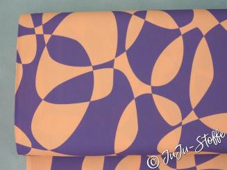 Viskose abstraktes Muster lila Öko-Tex 