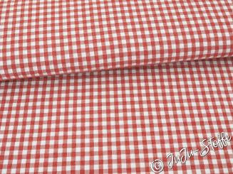 Baumwollmix Seersucker Karo rot Oeko-Tex® 