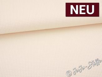 Baumwolle Waffel uni beige Oeko-Tex® 