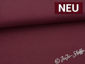 Baumwolle Waffel uni bordeaux Oeko-Tex® 
