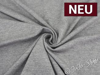 Bambus Jersey uni grau meliert Oeko-Tex® 