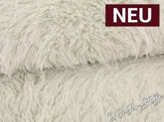 Fellimitat langhaar uni offwhite Oeko-Tex® 