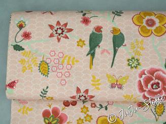 Baumwolle Flower Feelings altrosa Öko-Tex 