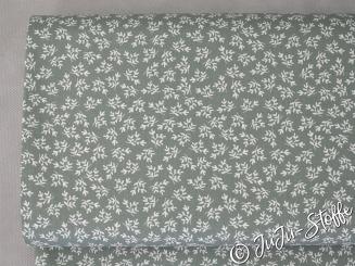 Baumwolle Popeline Zweige grau Öko-Tex 