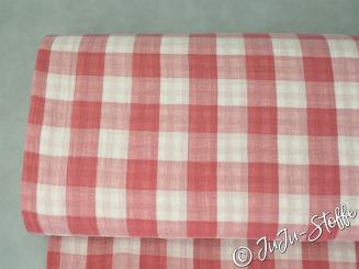 Musselin Karo doubleface rosa Öko-Tex 