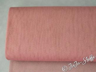 Tüll altrosa Glitzer gold 