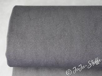Tüll dunkelgrau Glitzer silber 