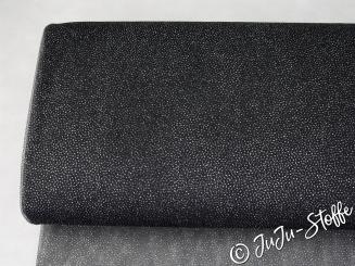 Tüll schwarz Glitzer silber 