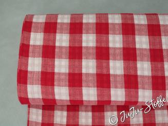 Musselin Karo doubleface rot Öko-Tex 