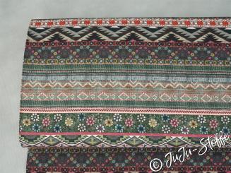 Baumwollsatin Ethno altrosa 