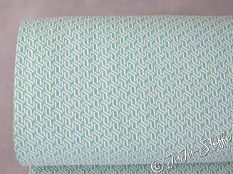 Bio Jacquard-Jersey Queens 3D Knit türkis von Hamburger Liebe GOTS 