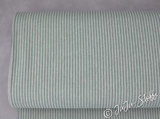 Canvas Streifen Doubleface mint Öko-Tex 