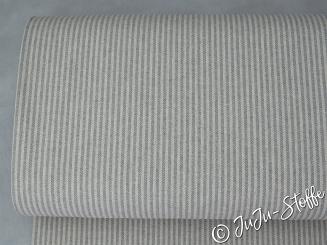 Canvas Streifen Doubleface hellgrau Öko-Tex 