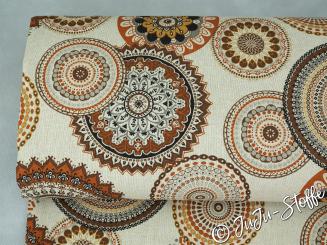 Canvas Mandala terra Leinenoptik 