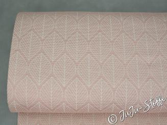 Jacquard Blätter Lurex Doubleface rosé Metallic 