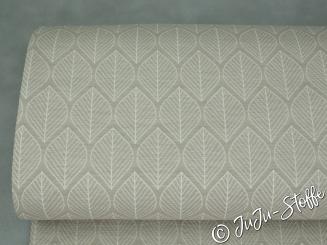 Jacquard Blätter Doubleface natur 