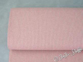 Canvas Streifen Doubleface rosa Öko-Tex 
