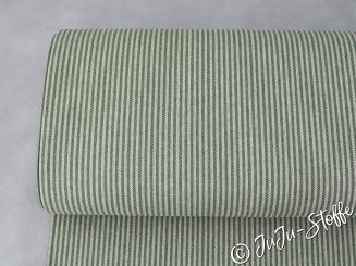 Canvas Streifen Doubleface grün Öko-Tex 