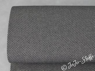 Canvas Raute Doubleface schwarz Öko-Tex 