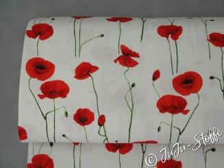 Canvas Mohnblumen Öko-Tex 