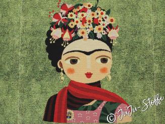 Gobelin Panel Blumenfrau grün 3 Motive 