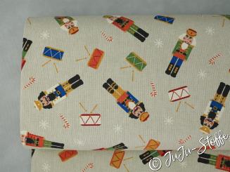 Canvas Nußknacker Leinenoptik Öko-Tex 