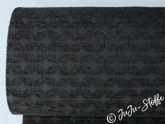 Jacquard Soft Ornaments schwarz Öko-Tex 