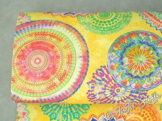 Outdoorstoff Mandala gelb Öko-Tex 