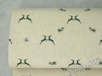 Canvas Hirsche Leinenoptik Öko-Tex 
