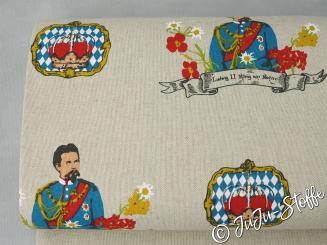 Canvas König von Bayern Leinenoptik Öko-Tex 