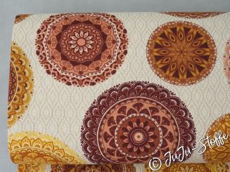 Canvas Mandala kupfer Leinenoptik Öko-Tex 