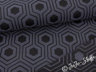 Outdoorstoff Geometric blau 