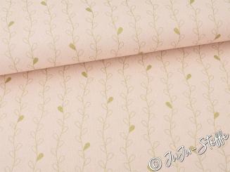 Dekostoff Blätterranken rosa 