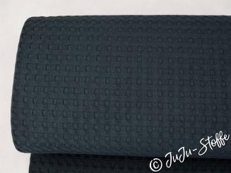 Waffel-Piqué XXL schwarz Öko-Tex 