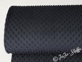 Minky Fleece Bubble schwarz 
