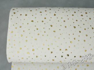 Musselin Diamant offwhite / gold 