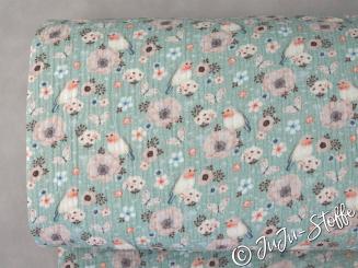 Musselin Rotkehlchen dusty green 